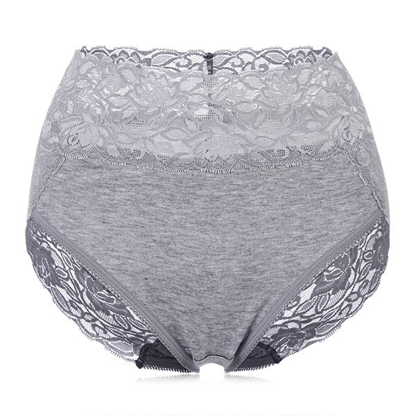 Fashion Women Underwear Briefs Sexy Women's High Waist Panties Lace Modal Embroidery Seamless Lingerie 15 Colors