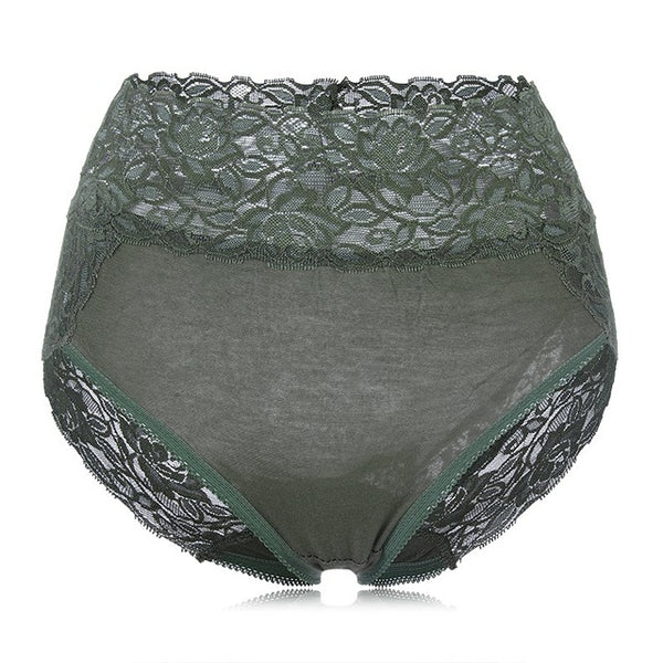 Fashion Women Underwear Briefs Sexy Women's High Waist Panties Lace Modal Embroidery Seamless Lingerie 15 Colors