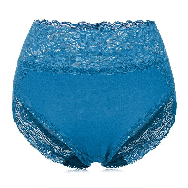 Fashion Women Underwear Briefs Sexy Women's High Waist Panties Lace Modal Embroidery Seamless Lingerie 15 Colors