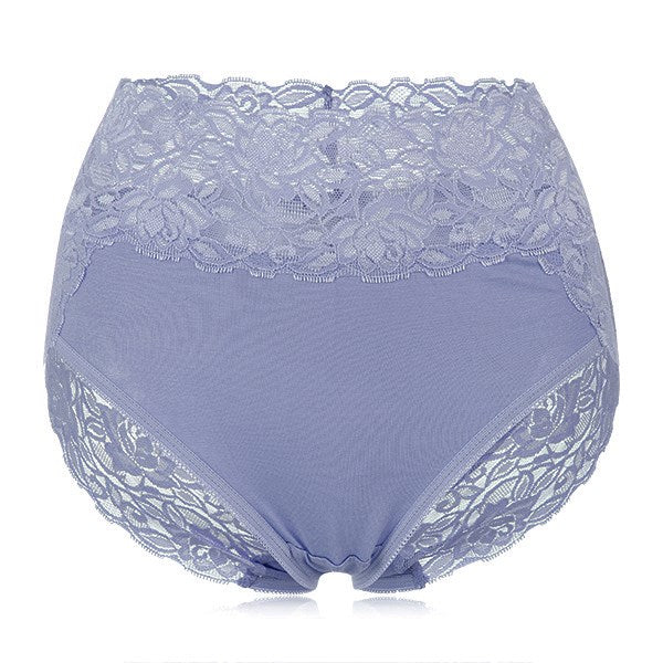 Fashion Women Underwear Briefs Sexy Women's High Waist Panties Lace Modal Embroidery Seamless Lingerie 15 Colors