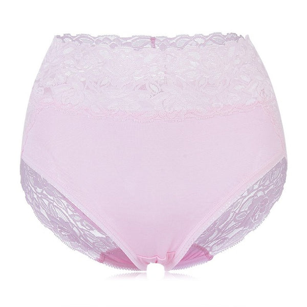 Fashion Women Underwear Briefs Sexy Women's High Waist Panties Lace Modal Embroidery Seamless Lingerie 15 Colors