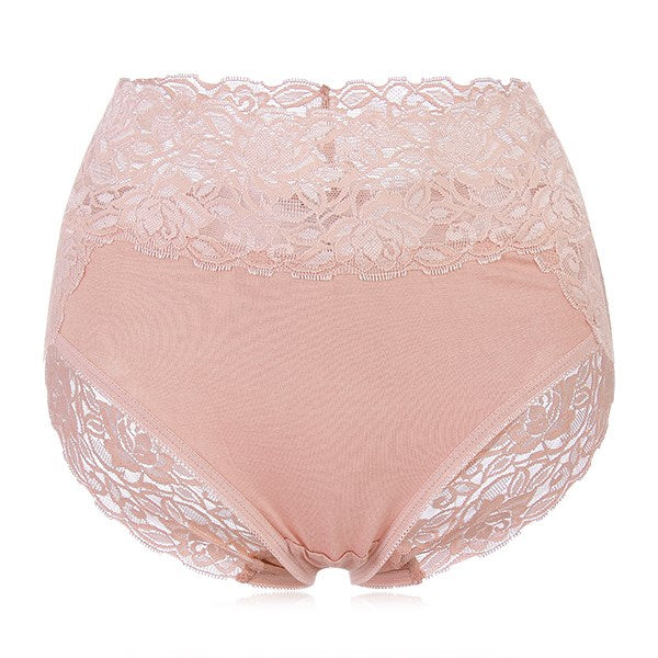 Fashion Women Underwear Briefs Sexy Women's High Waist Panties Lace Modal Embroidery Seamless Lingerie 15 Colors