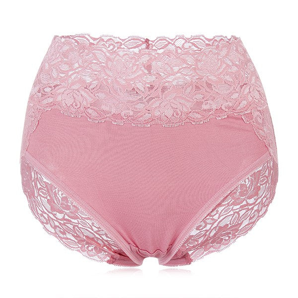Fashion Women Underwear Briefs Sexy Women's High Waist Panties Lace Modal Embroidery Seamless Lingerie 15 Colors