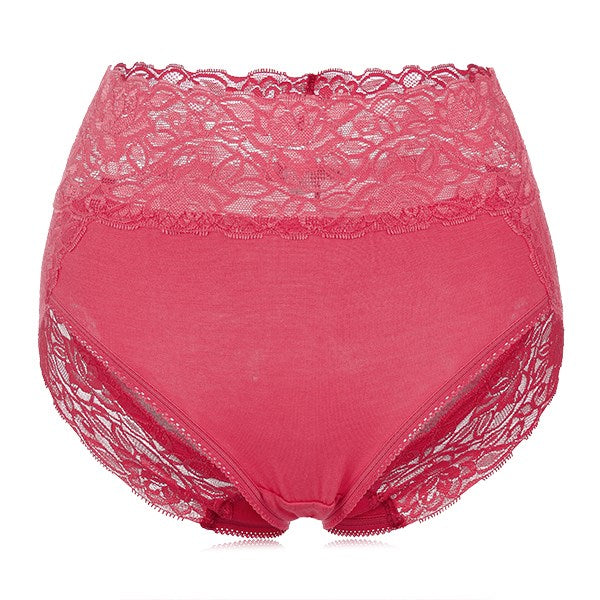 Fashion Women Underwear Briefs Sexy Women's High Waist Panties Lace Modal Embroidery Seamless Lingerie 15 Colors