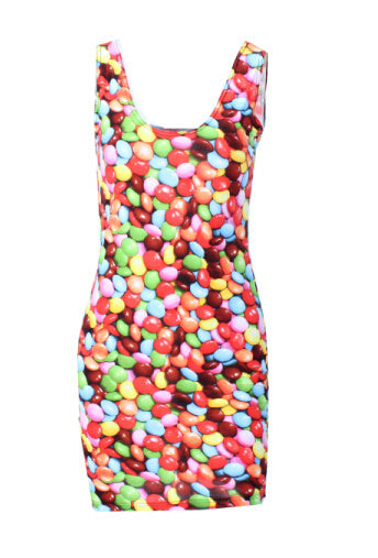 EAST KNITTING 2017 Women summer dress X-193 neon Leopard striped print women fashion dresses punk bodycon brand dress