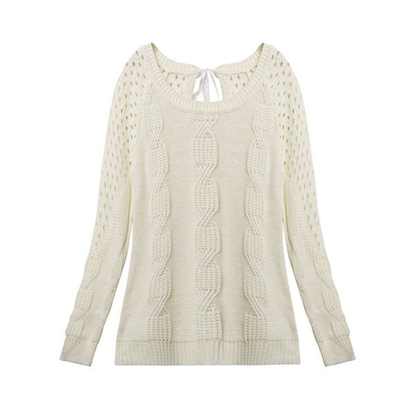 ZANZEA 2017 Autumn Winter Sexy Women Sweaters Small Hollow Halter Sweet Jumpers Casual Pullover Knit Tops Size S-3XL Pull Femme