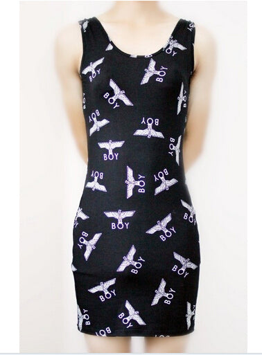 EAST KNITTING 2017 New Summer Women Dress Celeb Bodycon Dress Splash Floral Print Sleeveless Midi Dresses Ladies Casual Vestidos