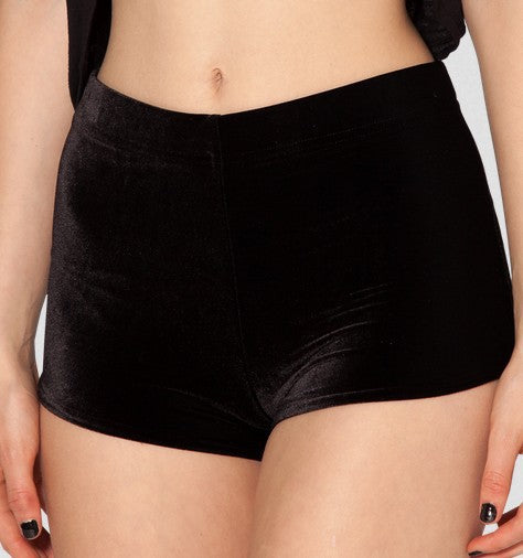 2015 Velvet Black Bummers High Waist Women Shorts PLUS SIZE