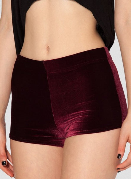 2015 Velvet Black Bummers High Waist Women Shorts PLUS SIZE