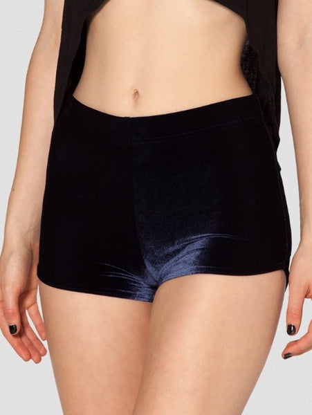 2015 Velvet Black Bummers High Waist Women Shorts PLUS SIZE