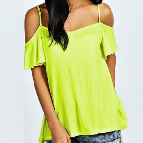 Fashion Off Shoulder T Shirt 2016 Summer Sexy Women Slash Neck Short Sleeve Casual Solid Stretch Top Tees Blusas Plus Size