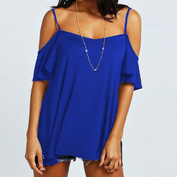 Fashion Off Shoulder T Shirt 2016 Summer Sexy Women Slash Neck Short Sleeve Casual Solid Stretch Top Tees Blusas Plus Size