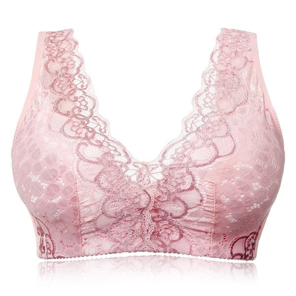 Sexy Women Lace Bralette Bra Fashion Embroidery Underwear Deep V Wireless Brassiere Adjustable Push Up Thin Bra Lingerie Cup C D