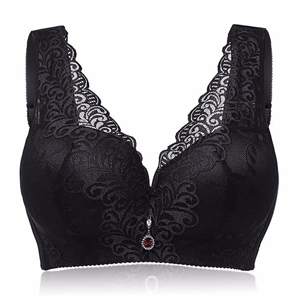 Fashion Bralette Sexy Women Lace Push Up Bra Large Size Wireless Underwear Brassiere Adjustable Thin  Bra Lingerie