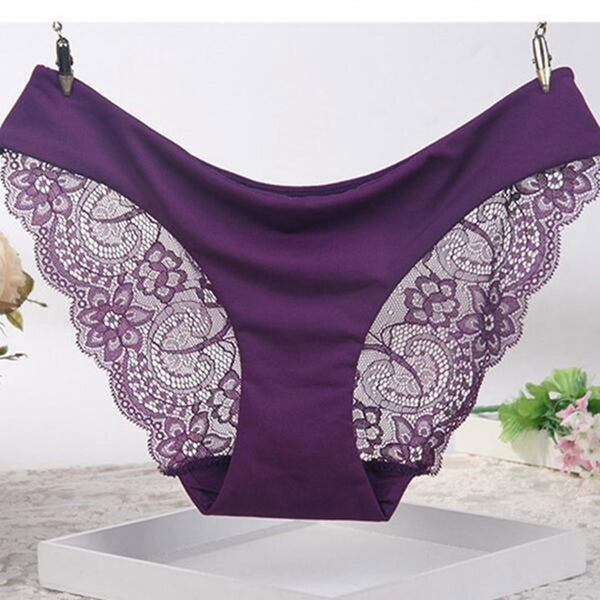 6 Colors 2017 Sexy Women Temptation Ultra-thin Underwear Low Waist Lace Briefs Panties Seamless Transparent Breathable Lingerie