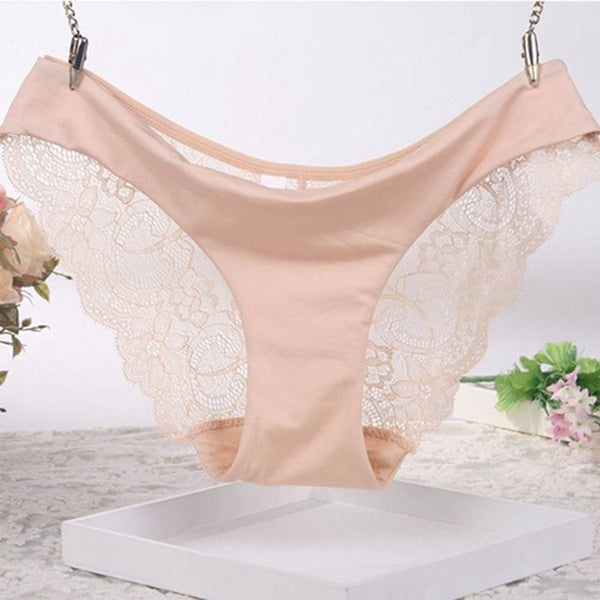 6 Colors 2017 Sexy Women Temptation Ultra-thin Underwear Low Waist Lace Briefs Panties Seamless Transparent Breathable Lingerie