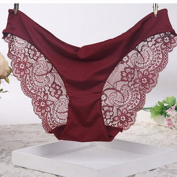 6 Colors 2017 Sexy Women Temptation Ultra-thin Underwear Low Waist Lace Briefs Panties Seamless Transparent Breathable Lingerie