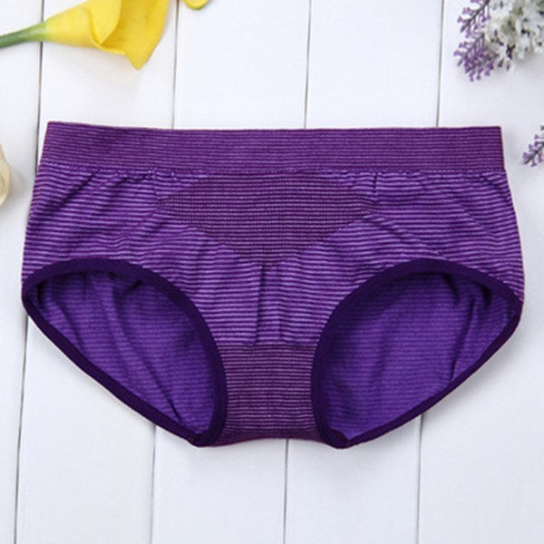New Women Panties 2017 Low Waist Stripe Fashion Underwear Seamless Cotton Breathable Hips Up Briefs Lingerie