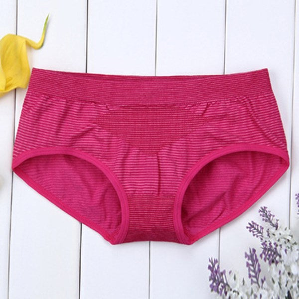 New Women Panties 2017 Low Waist Stripe Fashion Underwear Seamless Cotton Breathable Hips Up Briefs Lingerie