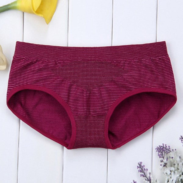 New Women Panties 2017 Low Waist Stripe Fashion Underwear Seamless Cotton Breathable Hips Up Briefs Lingerie