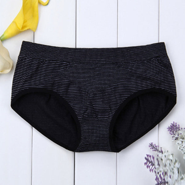 New Women Panties 2017 Low Waist Stripe Fashion Underwear Seamless Cotton Breathable Hips Up Briefs Lingerie