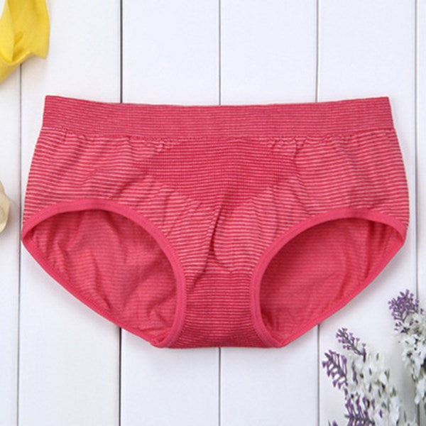 New Women Panties 2017 Low Waist Stripe Fashion Underwear Seamless Cotton Breathable Hips Up Briefs Lingerie