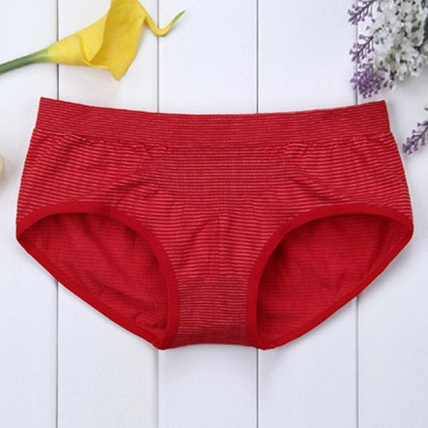 New Women Panties 2017 Low Waist Stripe Fashion Underwear Seamless Cotton Breathable Hips Up Briefs Lingerie