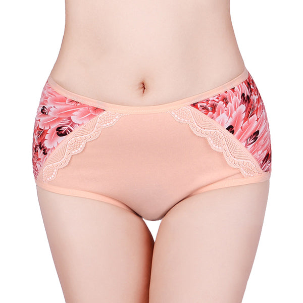 Women Panties Cotton Seamless Sexy Calcinha Bragas Mujer Culotte Femme Briefs Floral Lace Mid Waist Underwear Women Lingerie