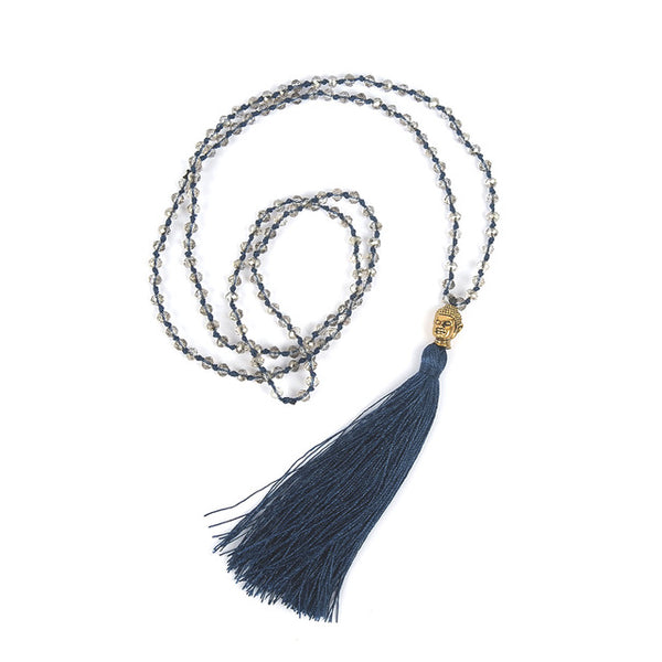 V.YA Gold Color Buddha Necklaces Women's Tassel Necklace Boho Jewelry Weaving Long Necklace Bijoux Femme