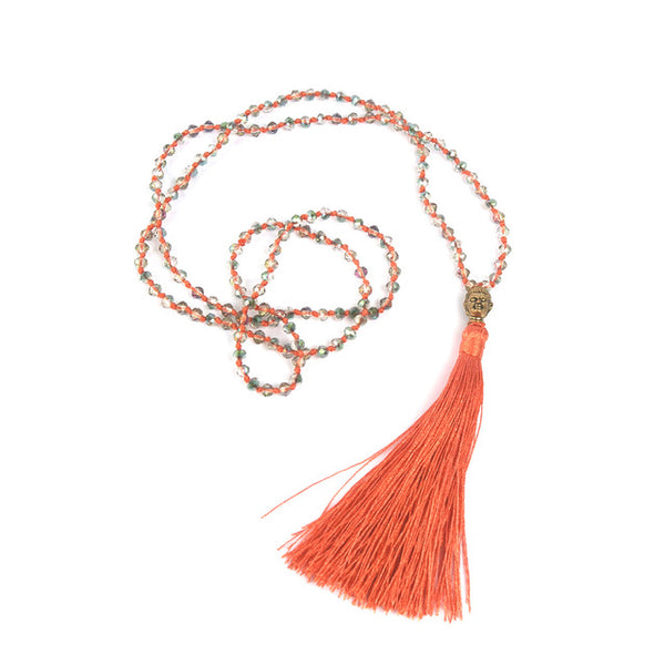 V.YA Gold Color Buddha Necklaces Women's Tassel Necklace Boho Jewelry Weaving Long Necklace Bijoux Femme