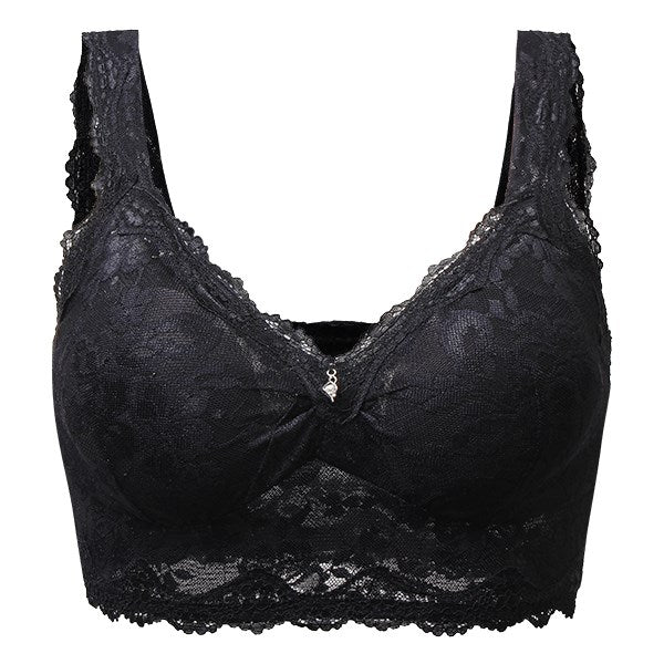 Women Floral Print Push Up Bras 2017 Sexy Deep V Wireless Lace Full Cup Seamless Comfy Vest Bras Brassiere Ladies Underwear