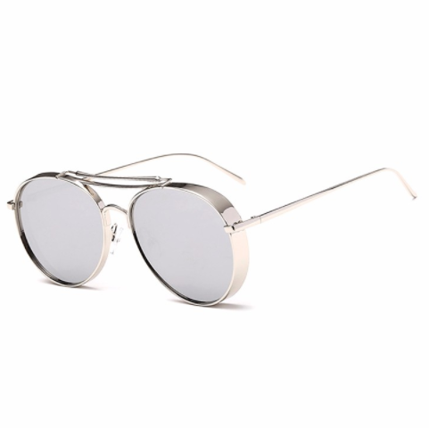 TSHING Fashion Metal Wrap Mirror Sunglasses