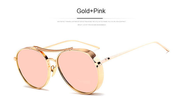 TSHING Fashion Metal Wrap Mirror Sunglasses