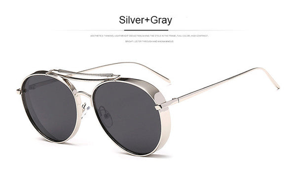 TSHING Fashion Metal Wrap Mirror Sunglasses