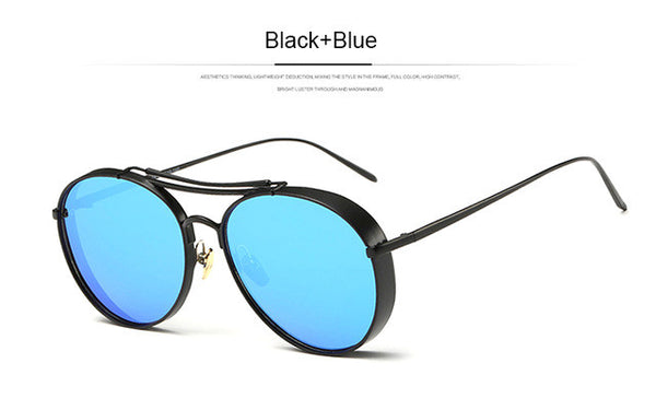 TSHING Fashion Metal Wrap Mirror Sunglasses