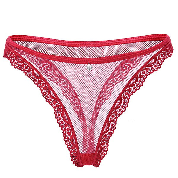 Women Underwear Sexy Low Waist Hollow Out Lace Briefs Plus Size Transparent Breathable Panties Temptation Seamless Knickers