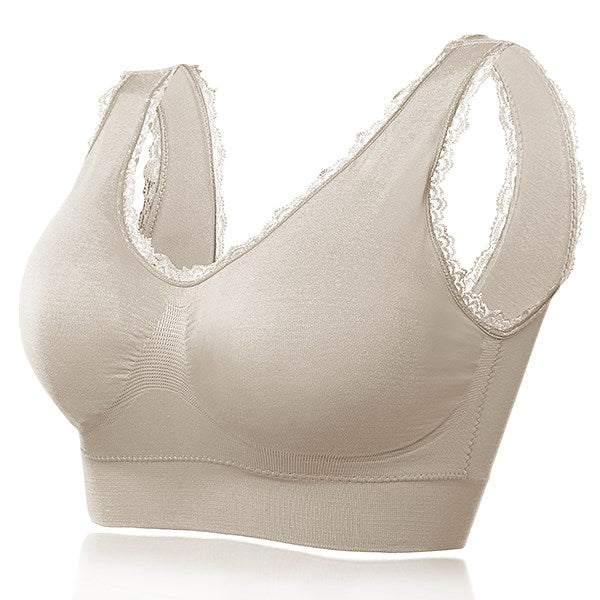 Women Lace Wire Free Thin Bra 2017 New Arrival Full Cup Seamless Breathable Vest Brassiere Push Up Underwear