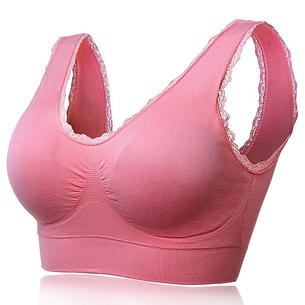 Women Lace Wire Free Thin Bra 2017 New Arrival Full Cup Seamless Breathable Vest Brassiere Push Up Underwear