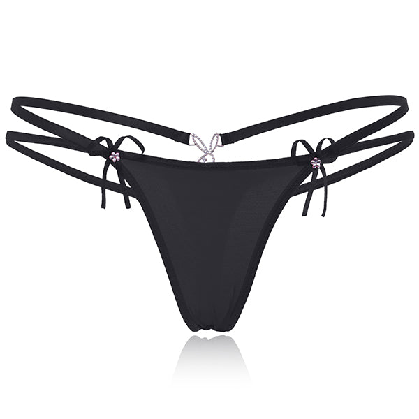 Hot Sale Sexy Women T-Back Underwear Low Waist Briefs Seamless Thong V-string Panties For Women Lingerie Solid Color
