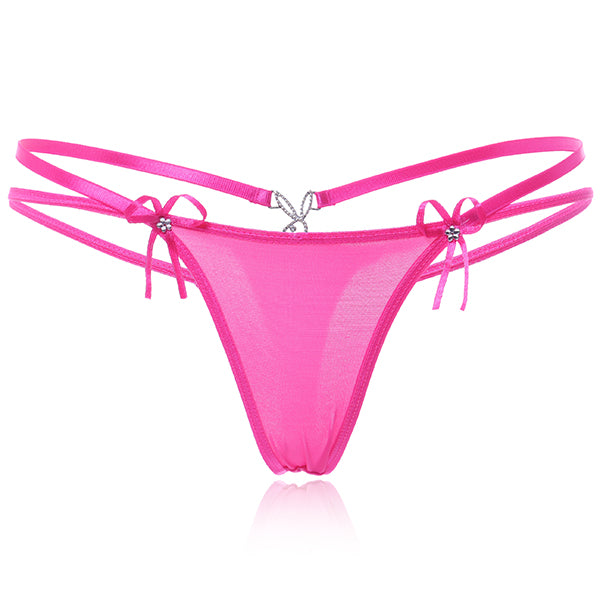Hot Sale Sexy Women T-Back Underwear Low Waist Briefs Seamless Thong V-string Panties For Women Lingerie Solid Color