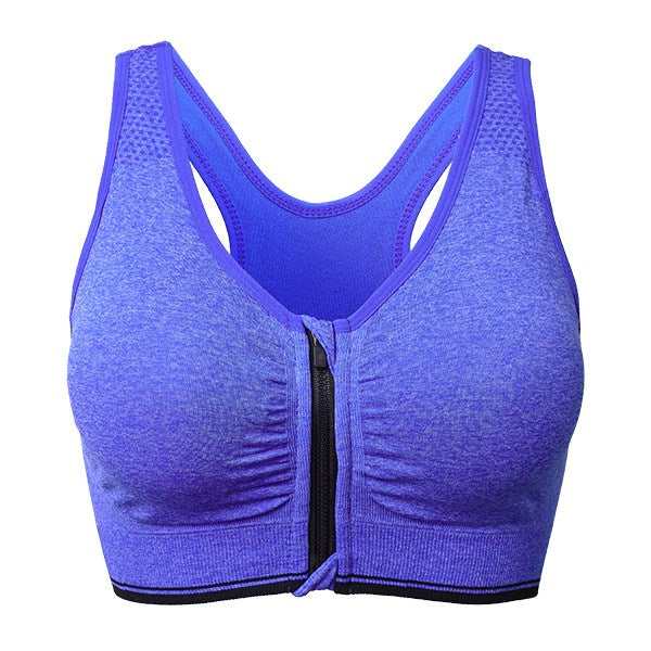 New Women Wireless Shockproof Bra Explosion Hit Underwear Front Zipper Seamless Full Cup Bralette Breathable Vest Bra