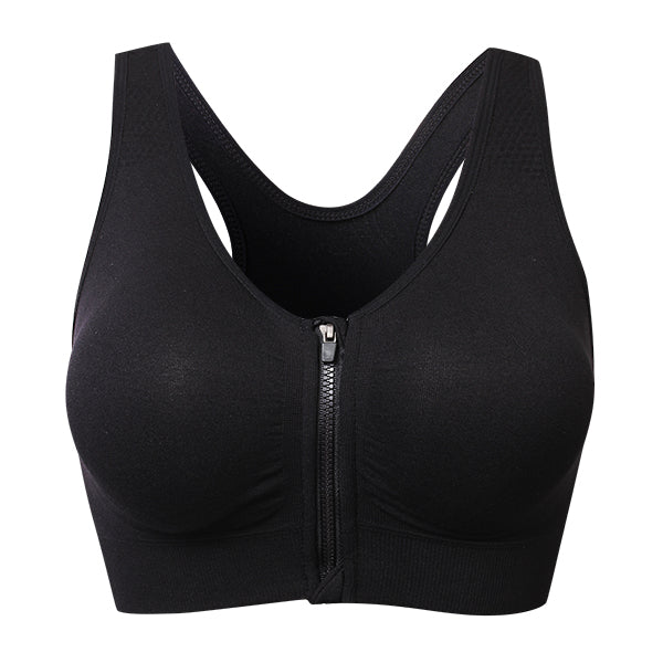 New Women Wireless Shockproof Bra Explosion Hit Underwear Front Zipper Seamless Full Cup Bralette Breathable Vest Bra