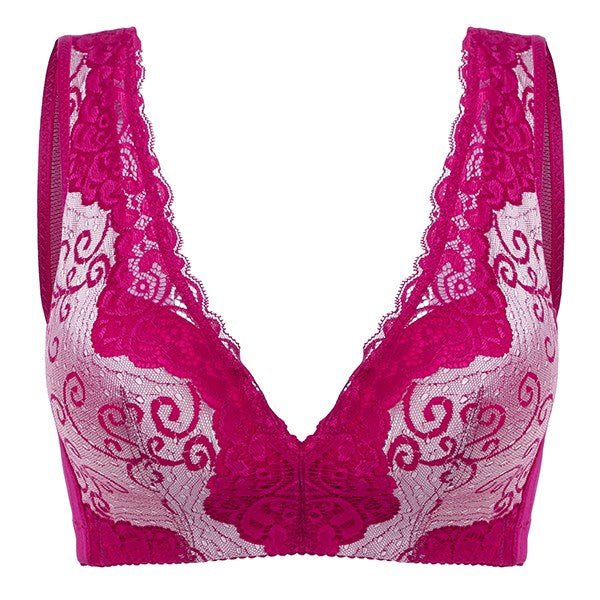 Sexy Women Wireless Push Up Bras Comfort Underwear 3/4 Cup Intimates Fashion Lace Embroidery Vest Bras Lingerie