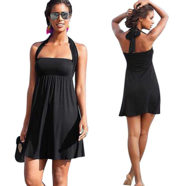 Women Fashion Women Fashion Sexy Push-up Wrapped Chest Dress Swimwear Swimsuit Swimdress #LSIW