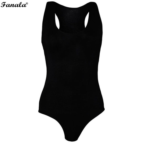 FANALA 2017 Women Bodysuit Summer Muscle Racer Back Sezy Sleeveless Stretch Bodycon Leotard Vest Top Jumpsuits Short #40