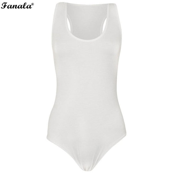 FANALA 2017 Women Bodysuit Summer Muscle Racer Back Sezy Sleeveless Stretch Bodycon Leotard Vest Top Jumpsuits Short #40