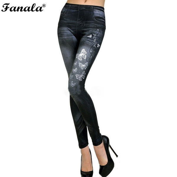 2017 Sexy Jeans Elastic leggings for women Sexy Leggins Print Jeggings Casual Denim Jean Pencil Pants Spring Autumn Trousers#30