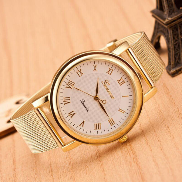 2017 Fashion Luxury Quartz Watch Women Gold Fashion Watches Stainless Wrist Watch Clock Women Relogio Feminino