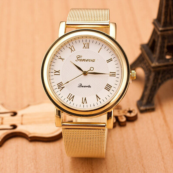 2017 Fashion Luxury Quartz Watch Women Gold Fashion Watches Stainless Wrist Watch Clock Women Relogio Feminino