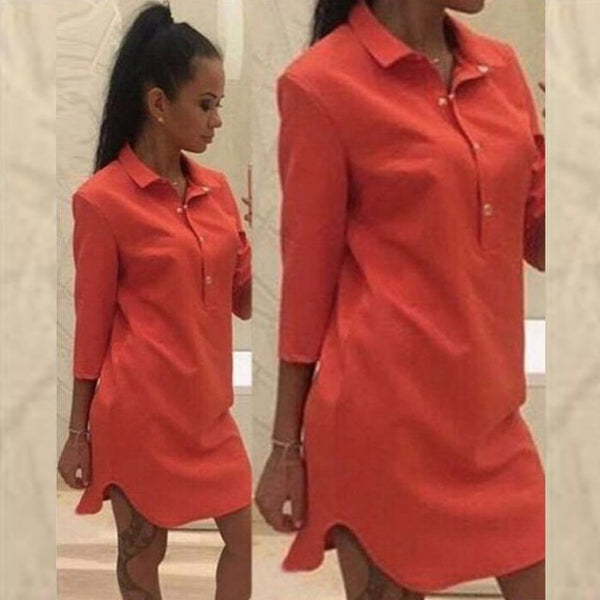 2017 Fashion Shirt Dress Women Summer Vestidos De Festa Lapal Long Sleeve Dress Sashes Mini Short Casual Dress Long Soild Shirts